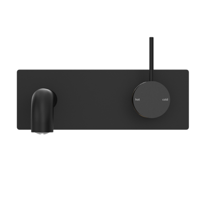 MECCA WALL BASIN/BATH MIXER HANDLE UP 185MM MATTE BLACK