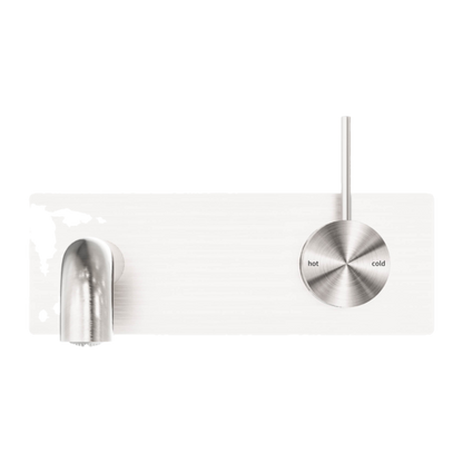 MECCA WALL BASIN/BATH MIXER HANDLE UP 260MM BRUSHED NICKEL