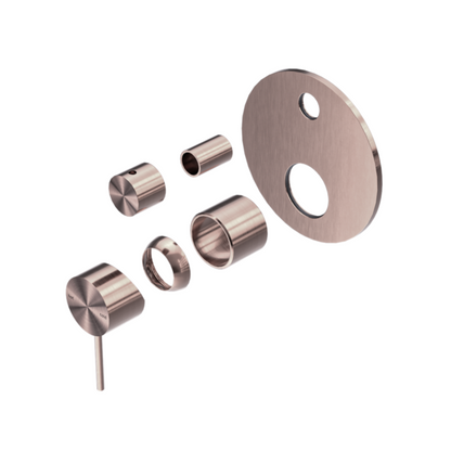MECCA SHOWER MIXER WITH DIVERTOR TRIM KITS ONLY BRUSHED BRONZE