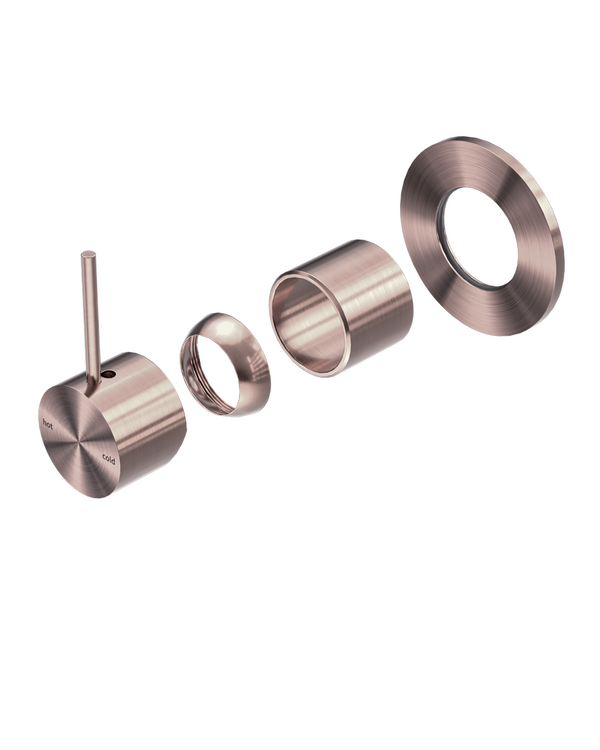 MECCA SHOWER MIXER HANDLE UP 80MM PLATE TRIM KITS ONLY BRUSHED BRONZE