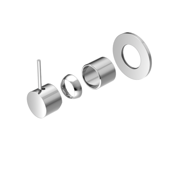 MECCA SHOWER MIXER HANDLE UP 80MM PLATE TRIM KITS ONLY CHROME