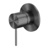 MECCA SHOWER MIXER 80MM PLATE GUN METAL