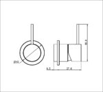 MECCA SHOWER MIXER 60MM HANDLE UP PLATE TRIM KITS ONLY BRUSHED NICKEL