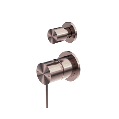 MECCA SHOWER MIXER WITH DIVERTOR SEPARATE BACK PLATE BRUSHED BRONZE