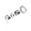 MECCA SHOWER MIXER 80MM PLATE TRIM KITS ONLY CHROME