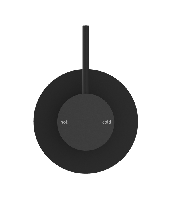 MECCA SHOWER MIXER HANDLE UP 80MM PLATE MATTE BLACK