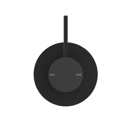 MECCA SHOWER MIXER HANDLE UP 80MM PLATE MATTE BLACK