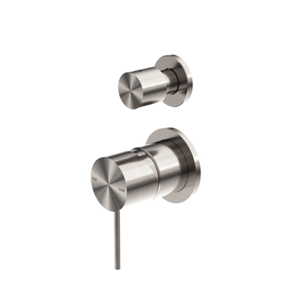 MECCA SHOWER MIXER WITH DIVERTOR SEPARATE BACK PLATE BRUSHED NICKEL