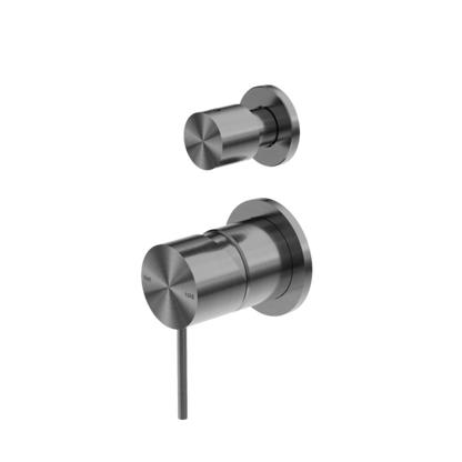 MECCA SHOWER MIXER WITH DIVERTOR SEPARATE BACK PLATE GUN METAL