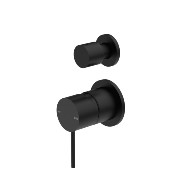 MECCA SHOWER MIXER WITH DIVERTOR SEPARATE BACK PLATE MATTE BLACK