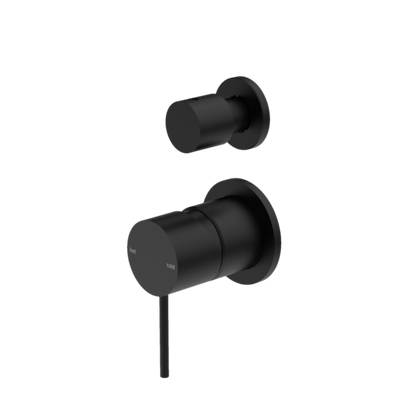 MECCA SHOWER MIXER WITH DIVERTOR SEPARATE BACK PLATE MATTE BLACK