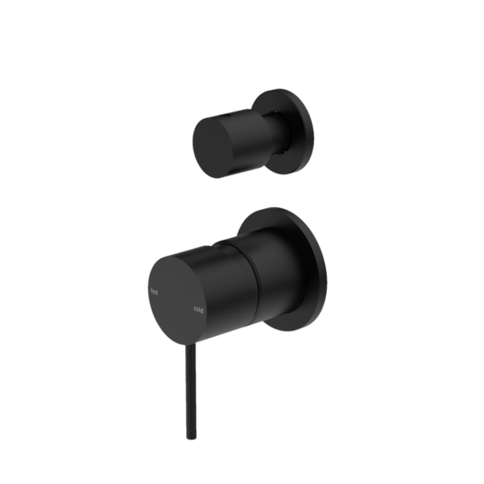 MECCA SHOWER MIXER WITH DIVERTOR SEPARATE BACK PLATE MATTE BLACK