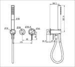 MECCA SHOWER MIXER DIVERTOR SYSTEM SEPARATE BACK PLATE TRIM KITS ONLY MATTE WHITE