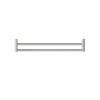 NEW MECCA DOUBLE TOWEL RAIL 800MM BRUSHED NICKEL