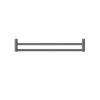 NEW MECCA DOUBLE TOWEL RAIL 600MM GUN METAL