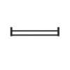 NEW MECCA DOUBLE TOWEL RAIL 600MM MATTE BLACK