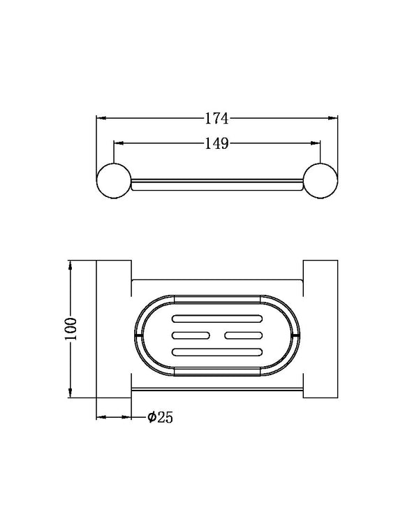 NEW MECCA SOAP DISH HOLDER MATTE BLACK