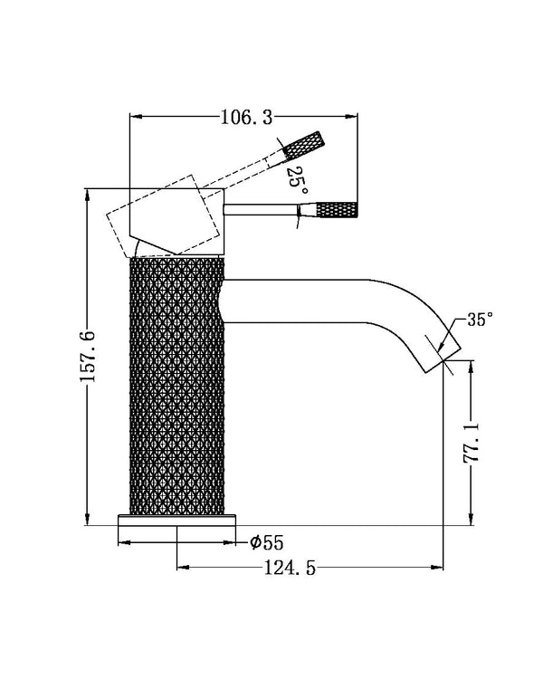 OPAL BASIN MIXER GRAPHITE