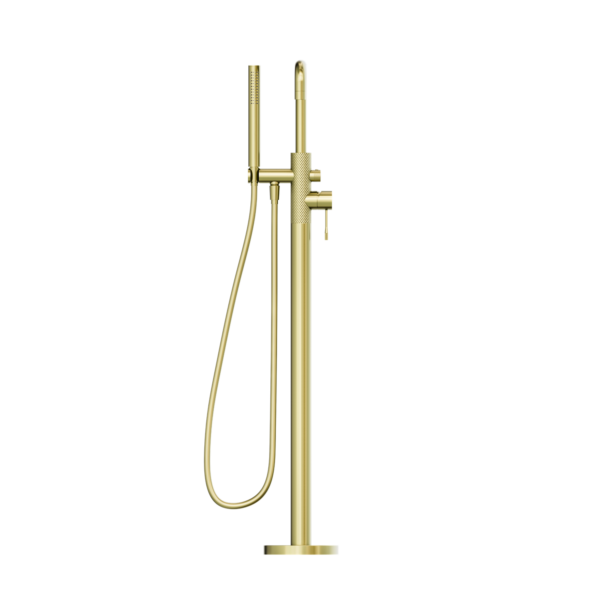 OPAL FREESTANDING BATH MIXER WITH HAND SHOWER BRUSHED GOLD