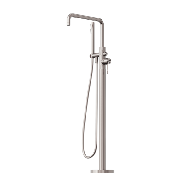 OPAL FREESTANDING BATH MIXER WITH HAND SHOWER BRUSHED NICKEL