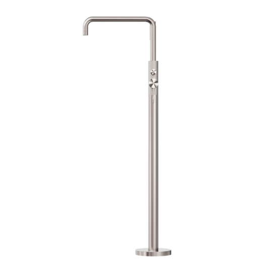 OPAL FREESTANDING BATH MIXER WITH HAND SHOWER BRUSHED NICKEL