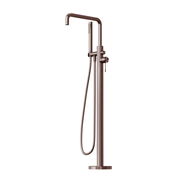 OPAL FREESTANDING BATH MIXER WITH HAND SHOWER BRUSHED BRONZE
