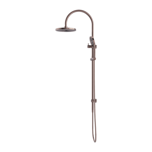 OPAL TWIN SHOWER BRUSHED BRONZE