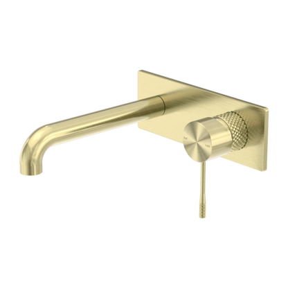 OPAL WALL BASIN/BATH MIXER 260MM BRUSHED GOLD
