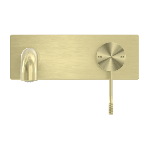 OPAL WALL BASIN/BATH MIXER 230MM BRUSHED GOLD