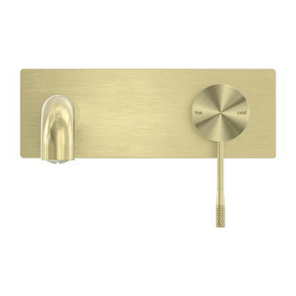 OPAL WALL BASIN/BATH MIXER 230MM BRUSHED GOLD
