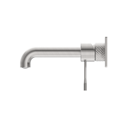 OPAL WALL BASIN/BATH MIXER 185MM BRUSHED NICKEL