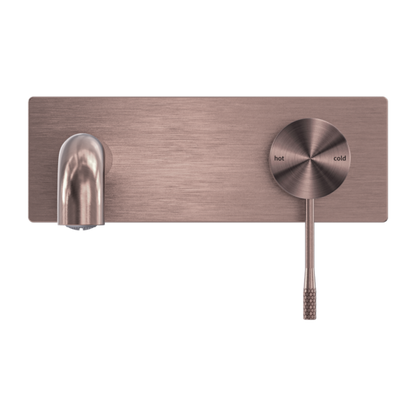 OPAL WALL BASIN/BATH MIXER 260MM BRUSHED BRONZE