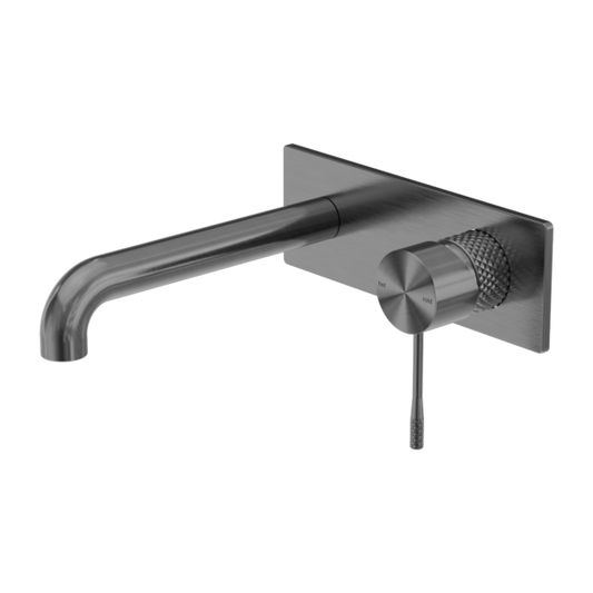 OPAL WALL BASIN/BATH MIXER 230MM GRAPHITE