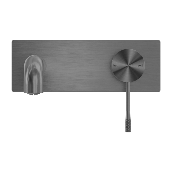 OPAL WALL BASIN/BATH MIXER 185MM GRAPHITE