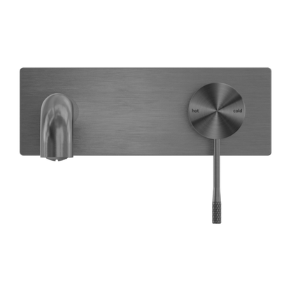 OPAL WALL BASIN/BATH MIXER 185MM GRAPHITE