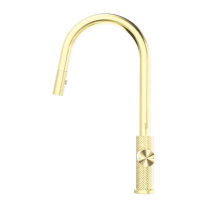OPAL PULL OUT SINK MIXER WITH VEGIE SPRAY FUNCTION BRUSHED GOLD