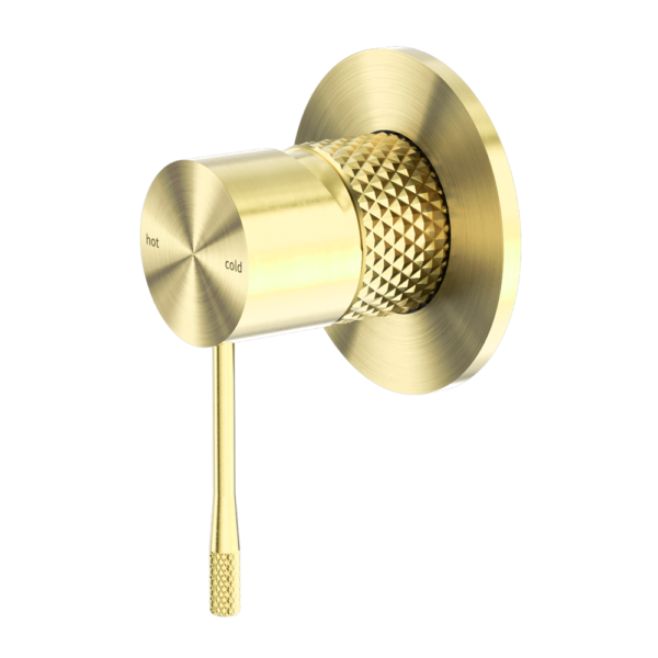 OPAL SHOWER MIXER 80MM PLATE BRUSHED GOLD