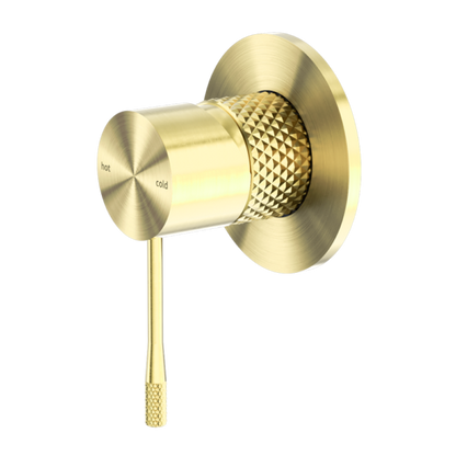 OPAL SHOWER MIXER 80MM PLATE BRUSHED GOLD