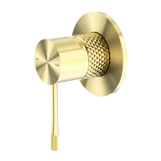 OPAL SHOWER MIXER 80MM PLATE BRUSHED GOLD