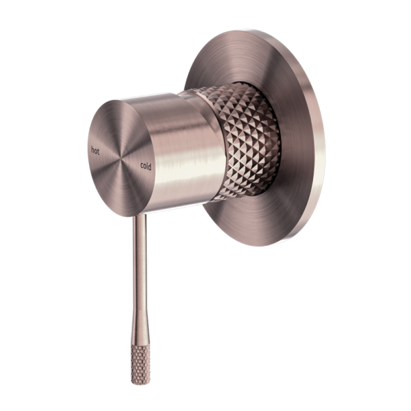 OPAL SHOWER MIXER 80MM PLATE BRUSHED BRONZE