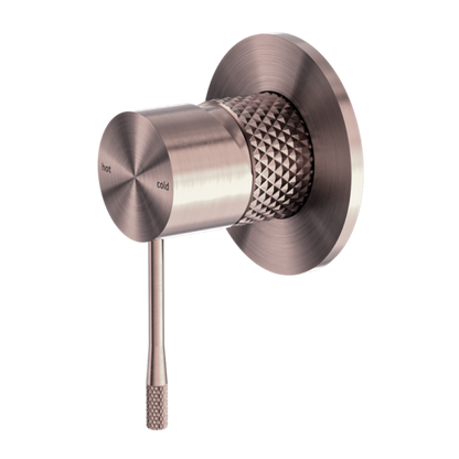 OPAL SHOWER MIXER 80MM PLATE BRUSHED BRONZE