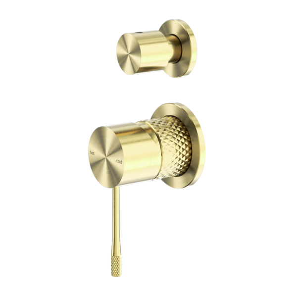 OPAL SHOWER MIXER WITH DIVERTOR SEPARATE PLATE BRUSHED GOLD