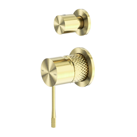 OPAL SHOWER MIXER WITH DIVERTOR SEPARATE PLATE BRUSHED GOLD