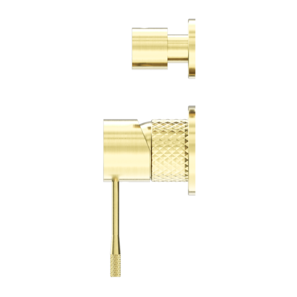 OPAL SHOWER MIXER WITH DIVERTOR SEPARATE PLATE BRUSHED GOLD