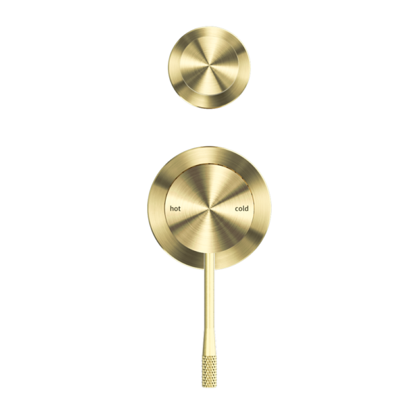 OPAL SHOWER MIXER WITH DIVERTOR SEPARATE PLATE BRUSHED GOLD