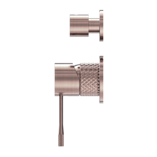 OPAL SHOWER MIXER WITH DIVERTOR SEPARATE PLATE BRUSHED BRONZE