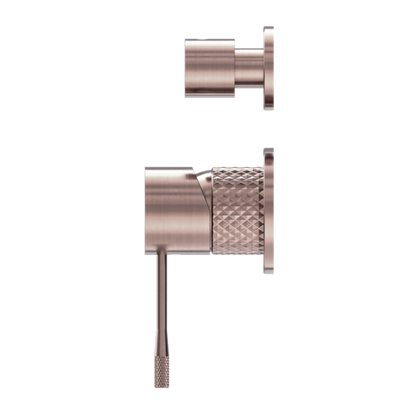 OPAL SHOWER MIXER WITH DIVERTOR SEPARATE PLATE BRUSHED BRONZE