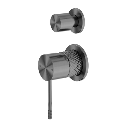 OPAL SHOWER MIXER WITH DIVERTOR SEPARATE PLATE GRAPHITE