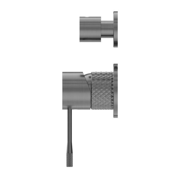 OPAL SHOWER MIXER WITH DIVERTOR SEPARATE PLATE GRAPHITE