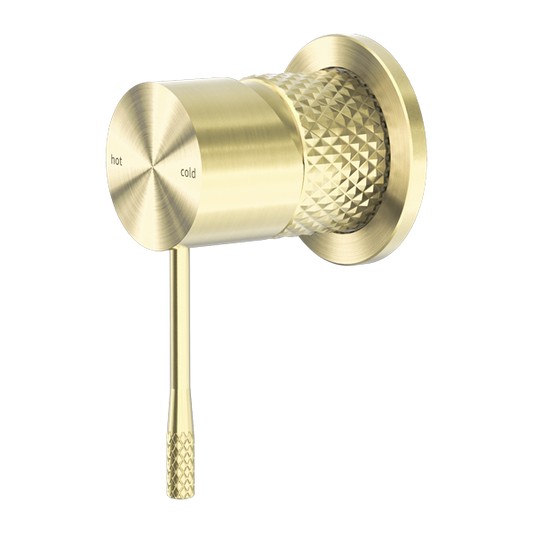 OPAL SHOWER MIXER 60MM PLATE BRUSHED GOLD